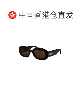 香港直邮CHLOÉ 女士眼镜 CH0258S002 SS2026 棕色 徽标太阳镜