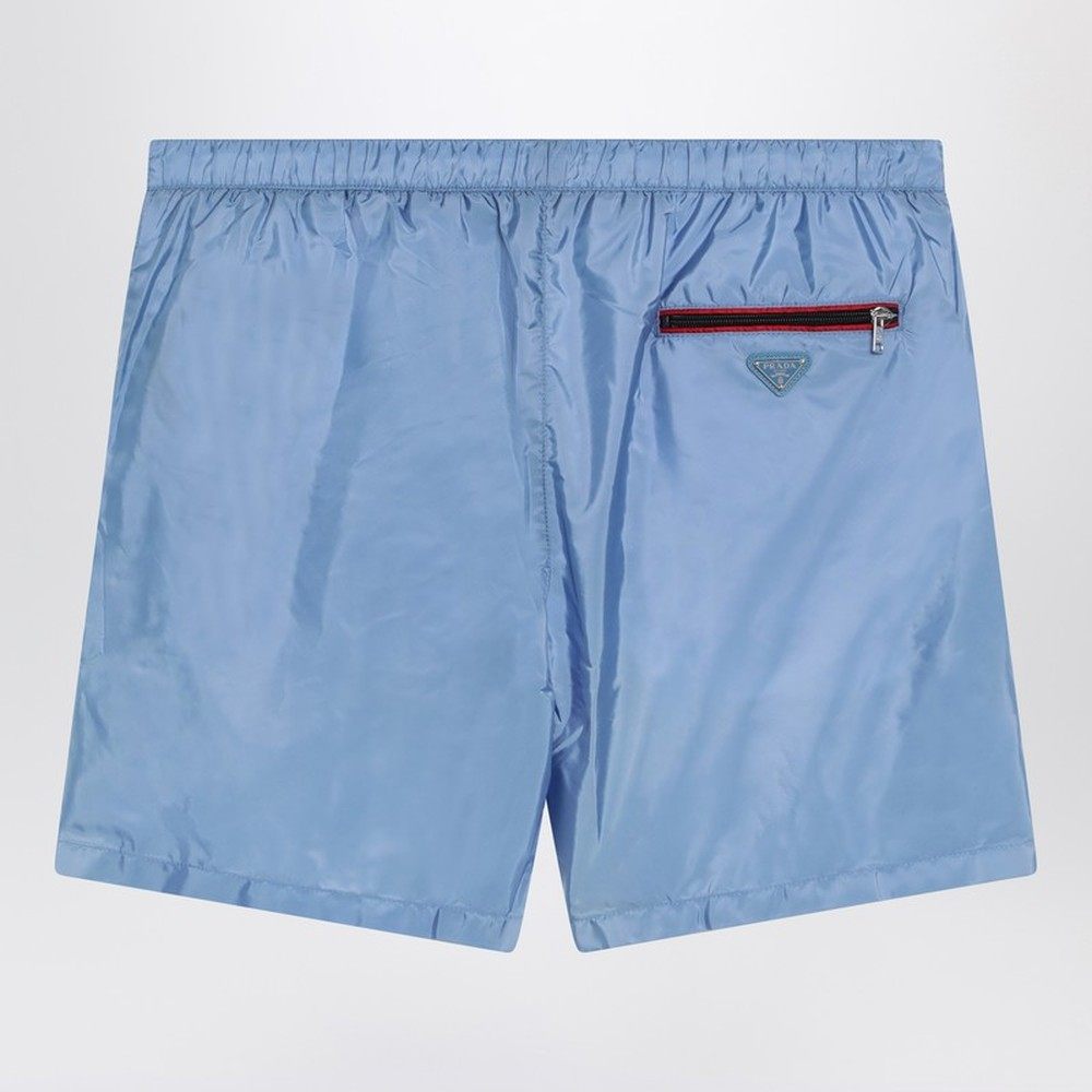 1h可退 香港直邮Prada 普拉达 男士 Re-Nylon 浅蓝泳裤 UB381OOO1,淘宝优惠券,粉丝福利购,淘宝优惠卷