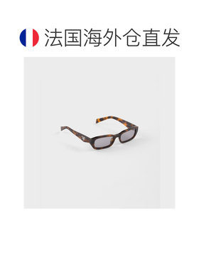 自营欧洲直邮PRADA普拉达 Symbole女士灰色醋酸纤维几何太阳镜