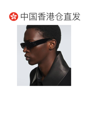 1h可退 香港直邮Fendi 芬迪 男士 FF 方形矩形太阳眼镜 black黑色