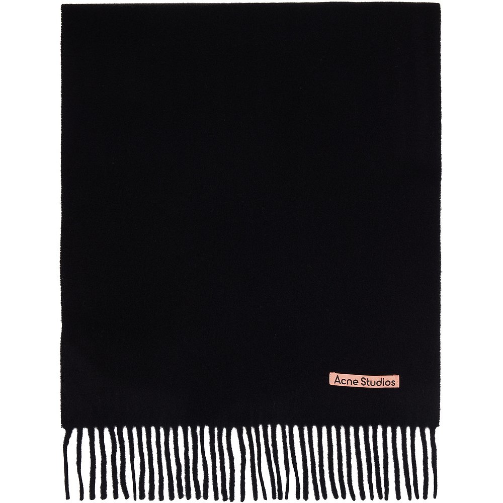1h可退 香港直邮Acne Studios 艾克妮 男士 黑色 Fringe Wool Nar - 图2