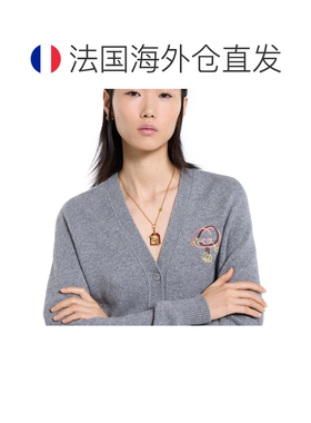 自营欧洲直邮GUCCI古驰 女士红色珐琅马术吊坠项链