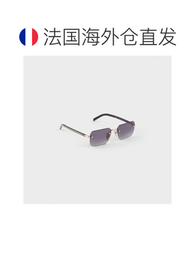 自营欧洲直邮PRADA普拉达 男士紫色金属标志性金属牌太阳镜