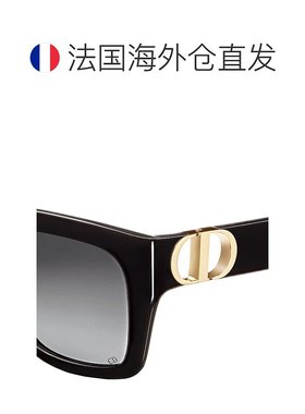 欧洲直邮DIOR/迪奥23新款 女士灰色渐变镜片黑色酸醋方框金CD墨镜