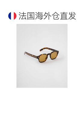 自营欧洲直邮Prada普拉达 男士蜂蜜色醋酸纤维三角铆钉太阳眼镜