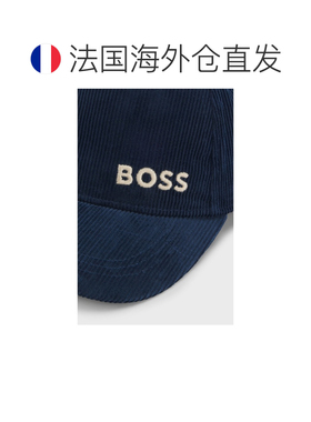 自营欧洲直邮Hugo Boss 儿童深蓝色棉棒球帽帽子可调节扣环