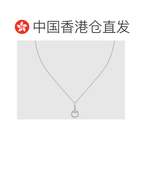 香港直邮Gucci Horsebit 18K 钻石吊坠项链礼物配饰 832321J8568
