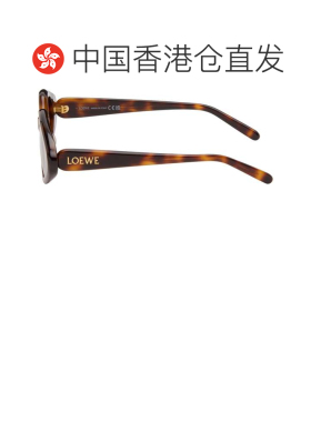 1h可退 香港直邮LOEWE 罗意威 女士 棕色 Triangle Slim 太阳镜 L