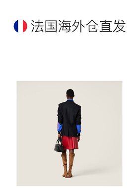 欧洲直邮MIU MIU（2025 年产品）蜡面麂皮夹克经典