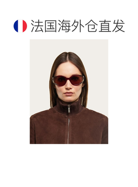自营欧洲直邮Ferragamo菲拉格慕 女士醋酸纤维Gancini椭圆形太阳