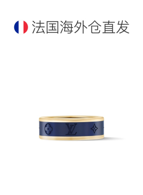 自营欧洲直邮LV路易威登 Les Gastons Vuitton女士黄金logo标识戒