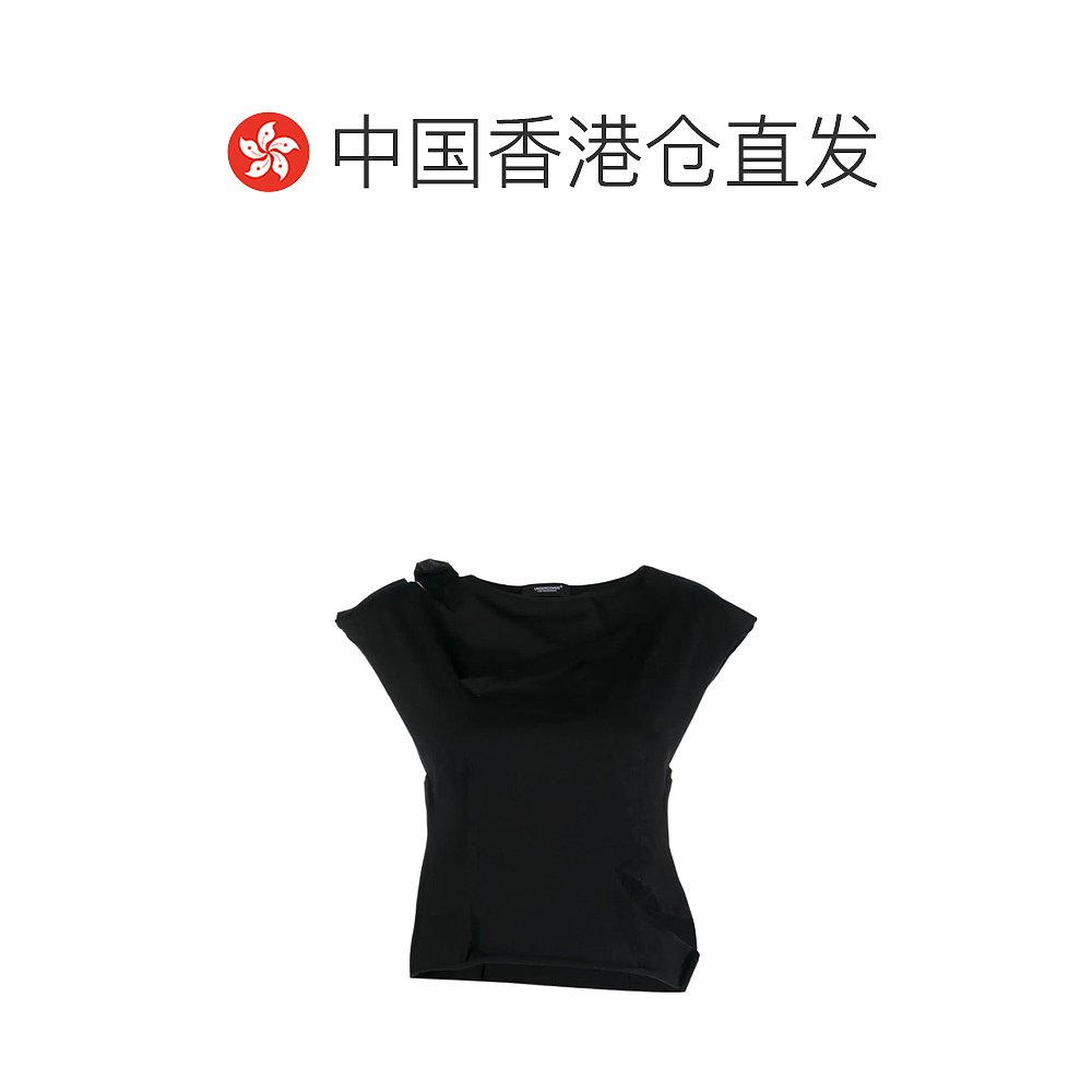 香港直邮Undercover 镂空细节设计T恤 UC1C1807BLACK - 图1