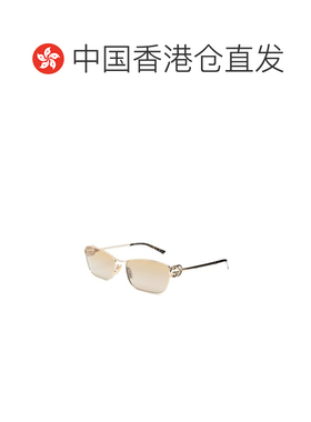 1h可退 香港直邮Gucci 古驰 女士 金色金属太阳眼镜 859531I3330