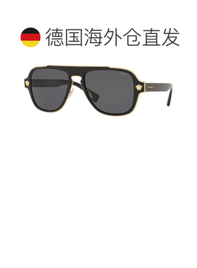 欧洲直邮Versace范思哲男士黑色太阳镜简约时尚潮流56*18*145