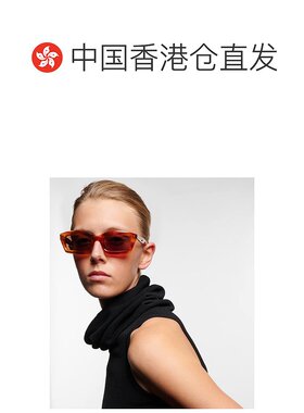 香港直邮Alaia 女士 矩形太阳眼镜 brown棕色 舒适时尚