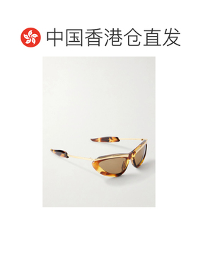 1h可退 香港直邮Bottega Veneta 葆蝶家 女士 猫眼镀金龟甲色醋纤