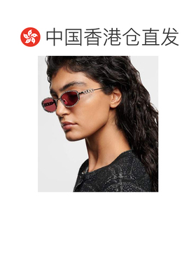 1h可退 香港直邮Gucci 古驰 女士 水晶装饰椭圆形太阳眼镜