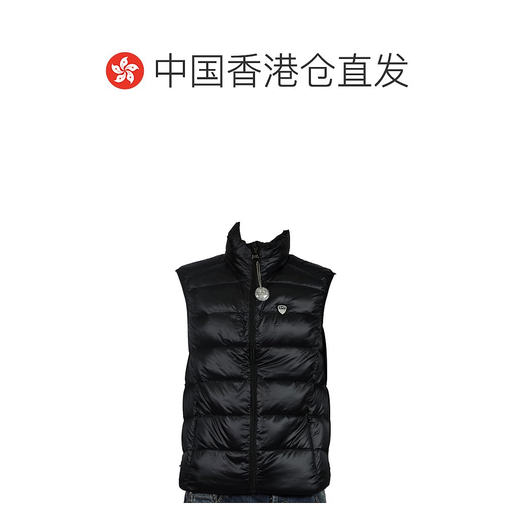 香港直邮EMPORIO ARMANI 男士黑色羽绒马甲 271349-4A466-00020 - 图1