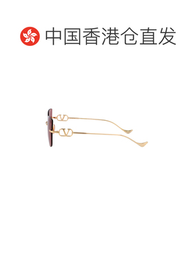 香港直邮valentino 华伦天奴 女士 金色红色金属太阳眼镜 VG0033S