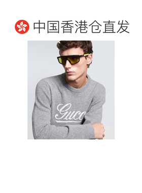 香港直邮Gucci 古驰 男士 面具太阳眼镜 black黑色 舒适时尚