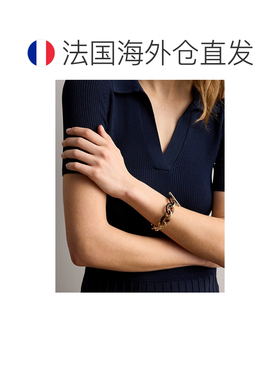 自营欧洲直邮Ralph Lauren拉夫劳伦 女士金色/棕色镀金玳瑁纹手镯