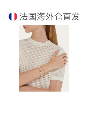 自营欧洲直邮Ferragamo菲拉格慕 女士金色黄铜双链手链水晶