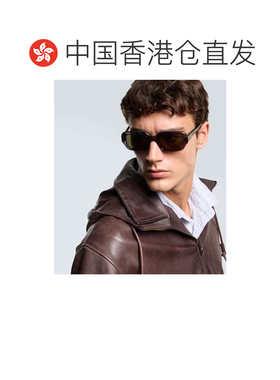 1h可退 香港直邮LOEWE 罗意威 男士 窄款矩形太阳眼镜 grey灰色