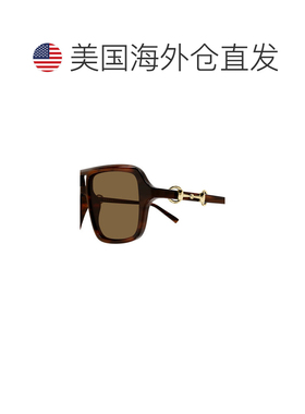 美国直邮Gucci 古驰 女士 飞行员醋纤太阳眼镜 brown棕色 舒适时
