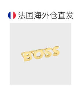 自营欧洲直邮HUGO BOSS雨果BOSS BLACK 浅金色戒指 带有徽标字母