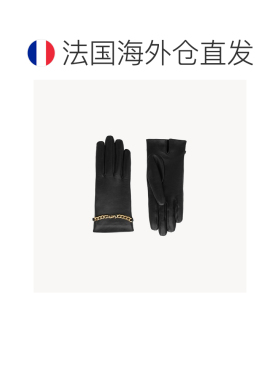 欧洲直邮自营YSL圣罗兰 CASSANDRE系列女士黑色/金色羔羊皮logo标