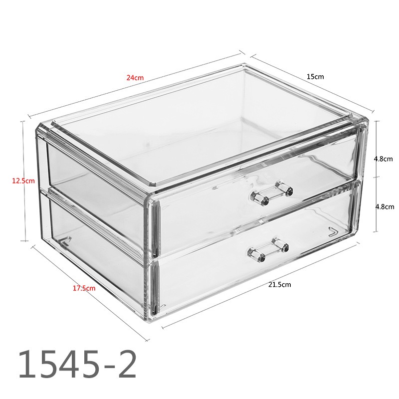 日系光疗胶亚克力抽屉式收纳盒美甲饰品手账胶带化妆品整理收纳盒 - 图3