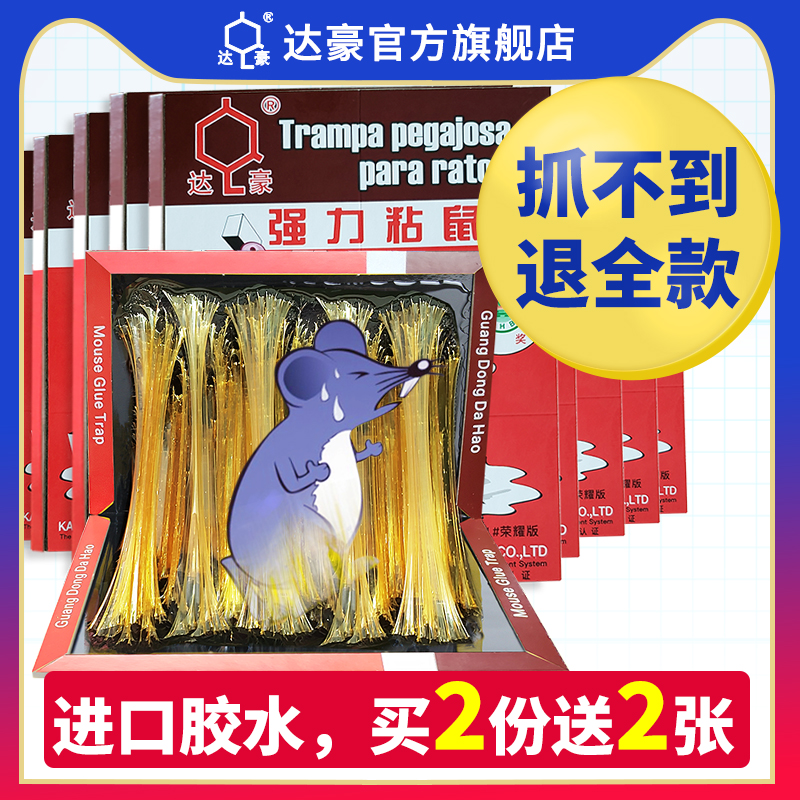 8张达豪老鼠黏贴板老鼠贴超强力粘鼠板