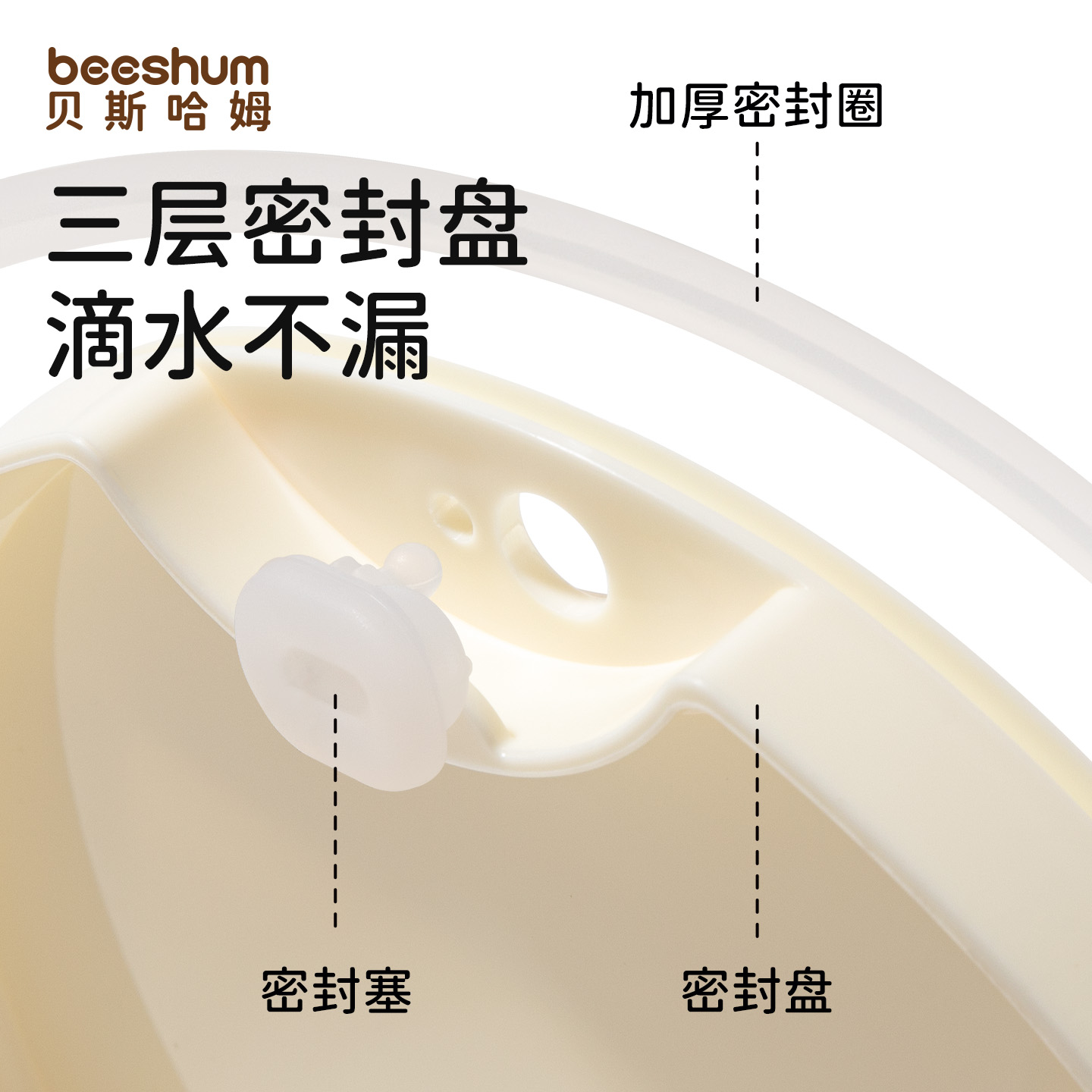 beeshum彩虹餐盘宝宝吃饭专用注水保温吸盘式宝宝自主进食辅食碗 - 图1