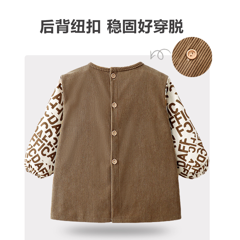Baby boy smock autumn and winter outer wear children's bib