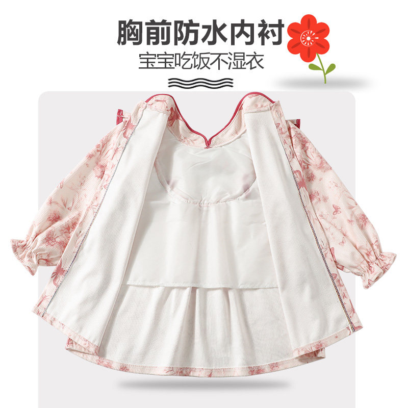 国风新中式女宝宝罩衣秋冬外穿儿童围兜吃饭防水防脏反穿衣饭兜,淘宝优惠券,粉丝福利购,淘宝优惠卷