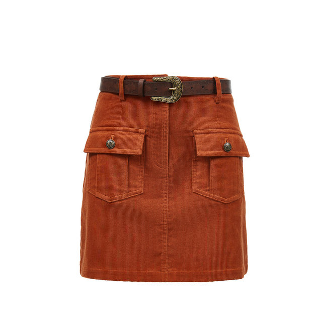 VeroModa high waist corduroy skirt for women