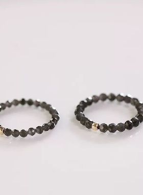 戒指黑曜石礼物细款时尚饰品大气