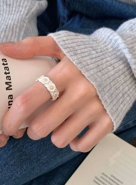 韩国戒指小红书小雏菊小众高级