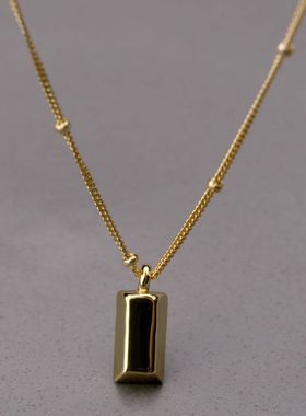 小链气质几何通体纯银S925吊坠