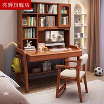 Home Bedroom Book Room Desk Bookshelf Integrated Simple Light Extravagant And Liftable Computer Desk Multifunction Student Learning Table
