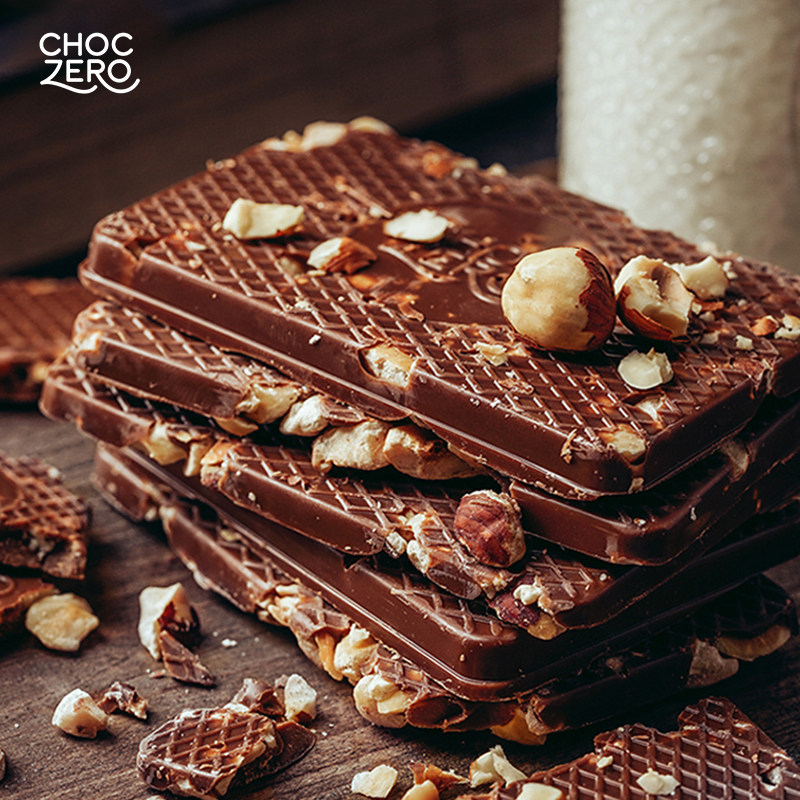 choczero进口纯可可脂排块巧克力 choczero果仁巧克力