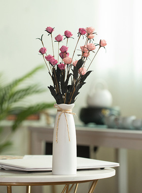 白色陶瓷花瓶水培装饰摆件