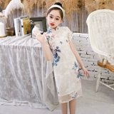 Летнее ретро ципао, детское платье, коллекция 2022, китайский стиль, в западном стиле, подходит для подростков