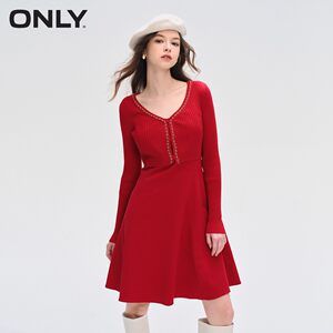 【ONLY奥莱】秋冬时尚针织收腰伞裙套装短裙连衣裙女