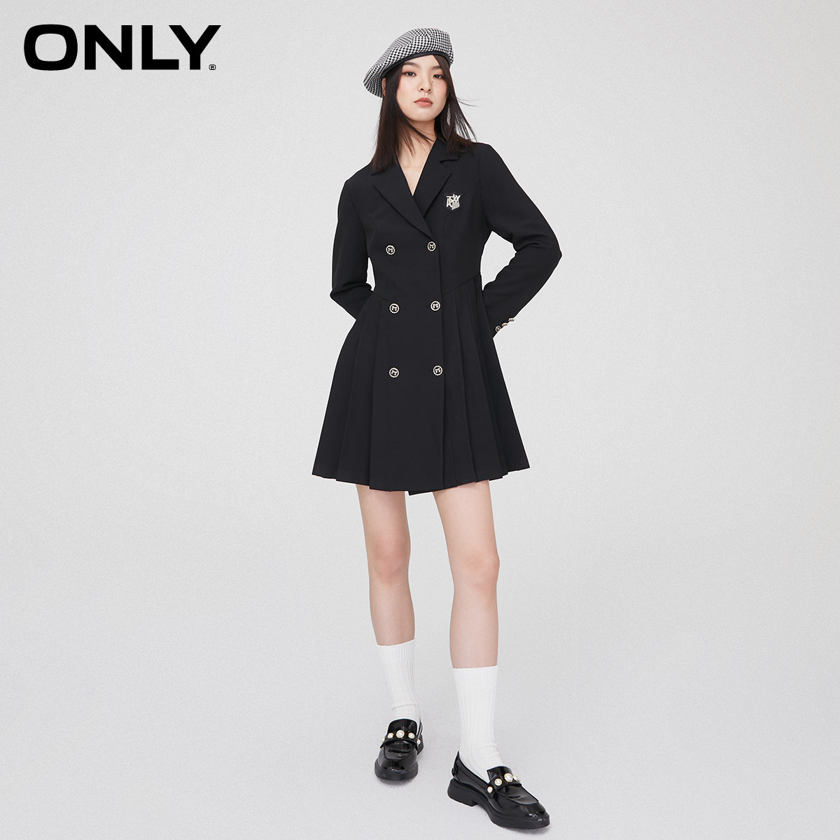 only奥莱春季新款潮流学院风连衣裙 ONLYoutlets店连衣裙