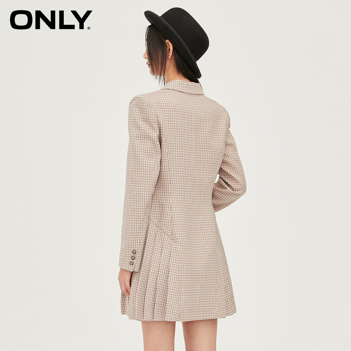 only2021冬季新款复古jk风连衣裙 ONLYoutlets店连衣裙