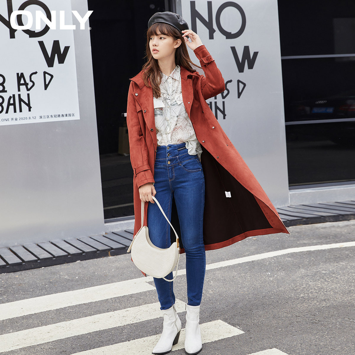 only奥莱休闲绒面立领119336524 ONLYoutlets店风衣