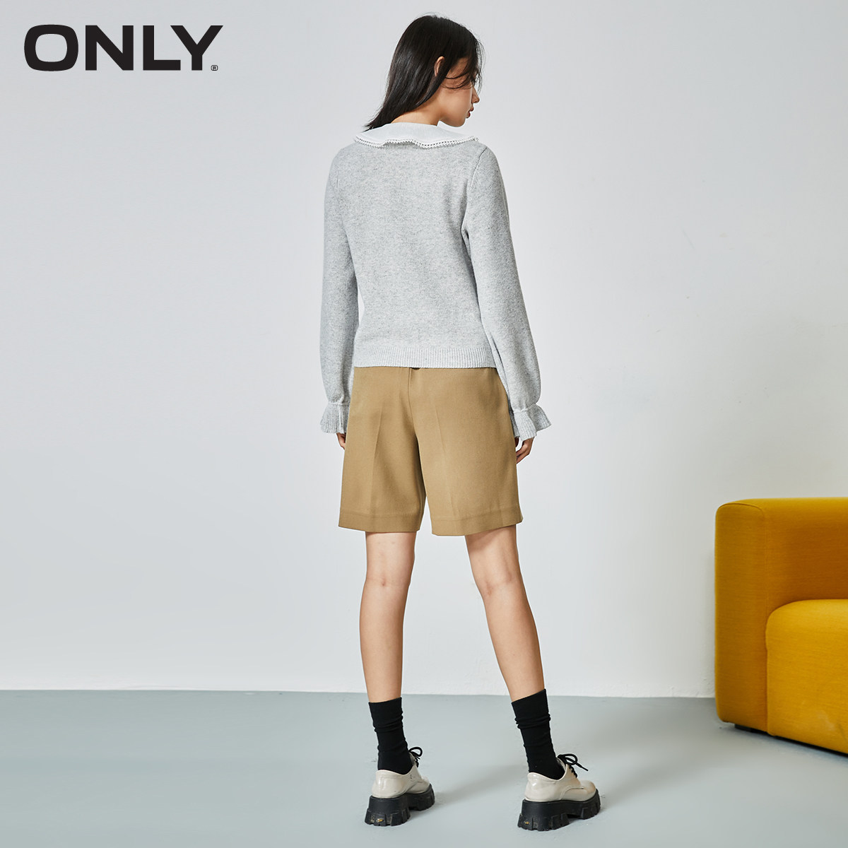 only秋季新款娃娃领甜美可爱针织衫 ONLYoutlets店毛针织衫