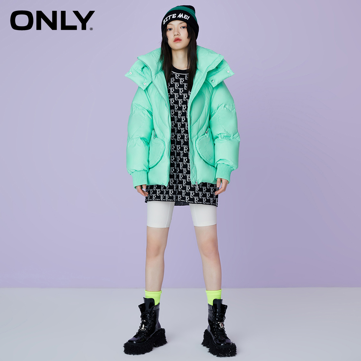 only2021冬季新款短款可爱90白鸭绒 ONLYoutlets店羽绒服