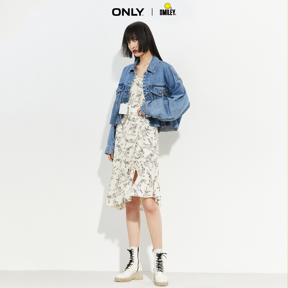 only2021秋季smiley笑脸联名款外套 ONLYoutlets店短外套